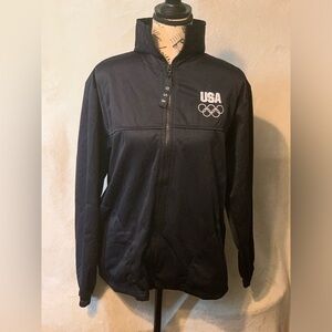 USA Olympic Committee Blue M Zip Up